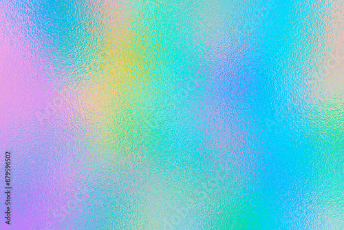 Trendy holographic iridescent foil texture for design. Rainbow shine background, metal effect.
