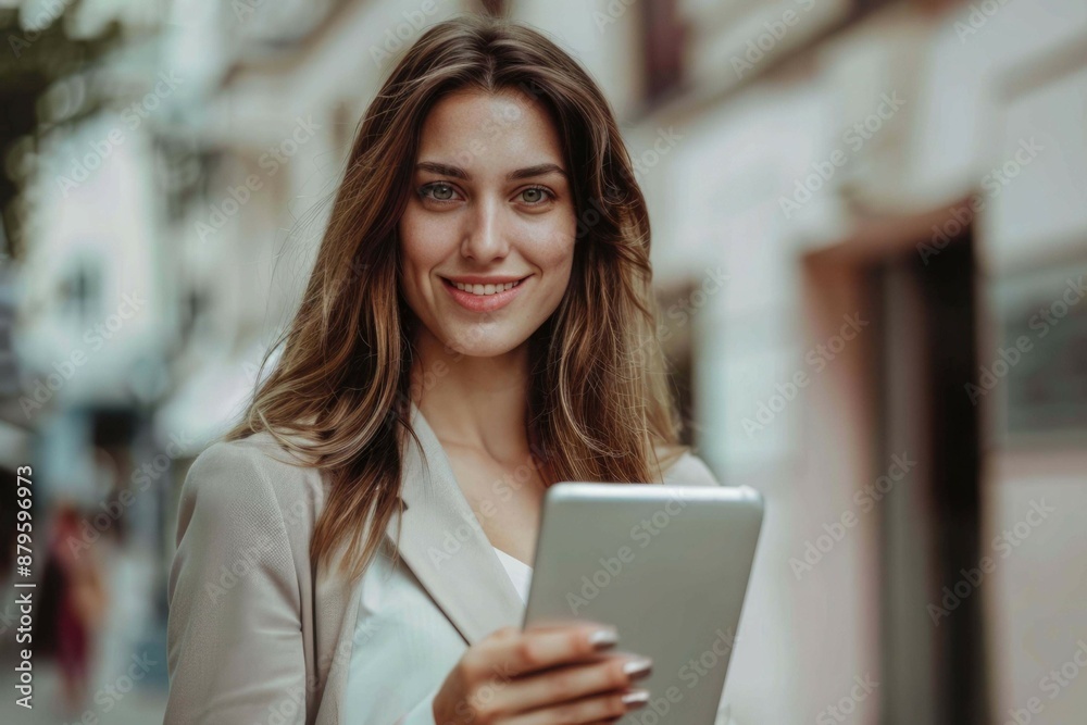 Portrait of a successful business woman using digital tablet Portrait of a successful business woman using digital tablet