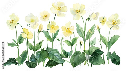 Watercolor Painting of Yellow Flowers