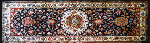 Detailed Persian rug, traditional design, rich colors, intricate patterns