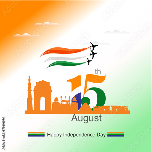 happy independence day india.15th August background. vector illustration design