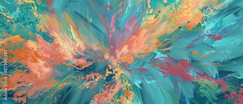 Vivid 2005 night sky with turquoise, coral, and yellow fireworks bursting in ultra-realistic HD, capturing life's beauty and magic.