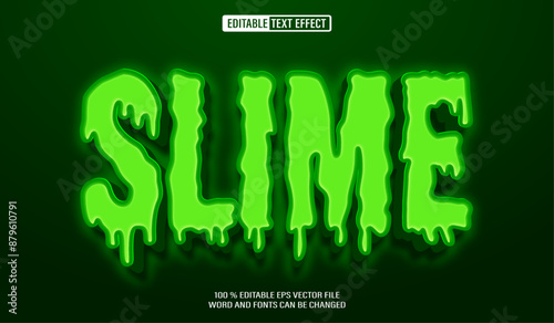 Editable 3d text style effect - Halloween Slime Creepy s text effect Template