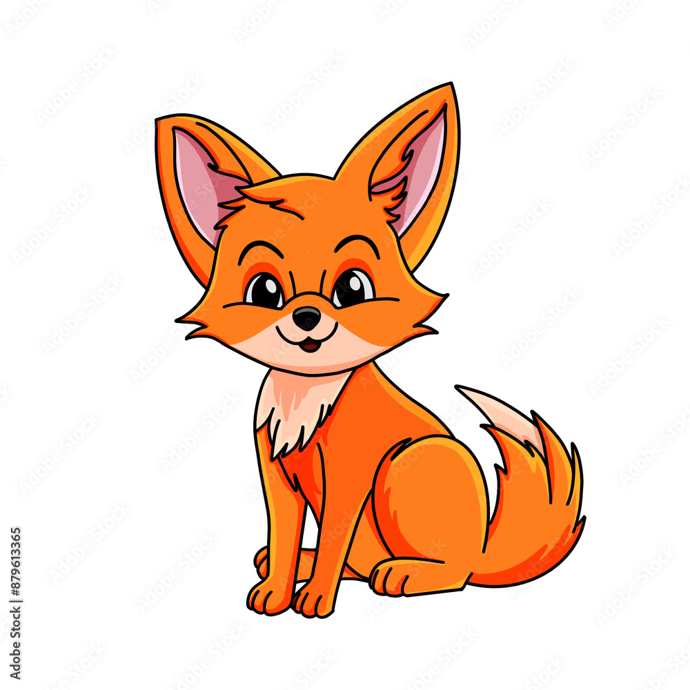Obraz premium Cute Fox Illustration