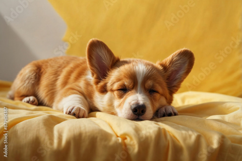 dog sleeping on the couch