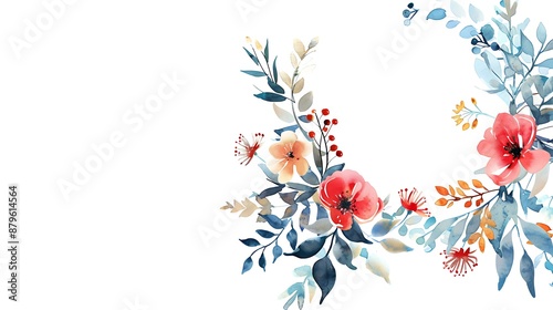 Watercolor Floral Frame