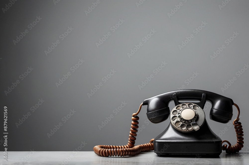 vintage telephone on table