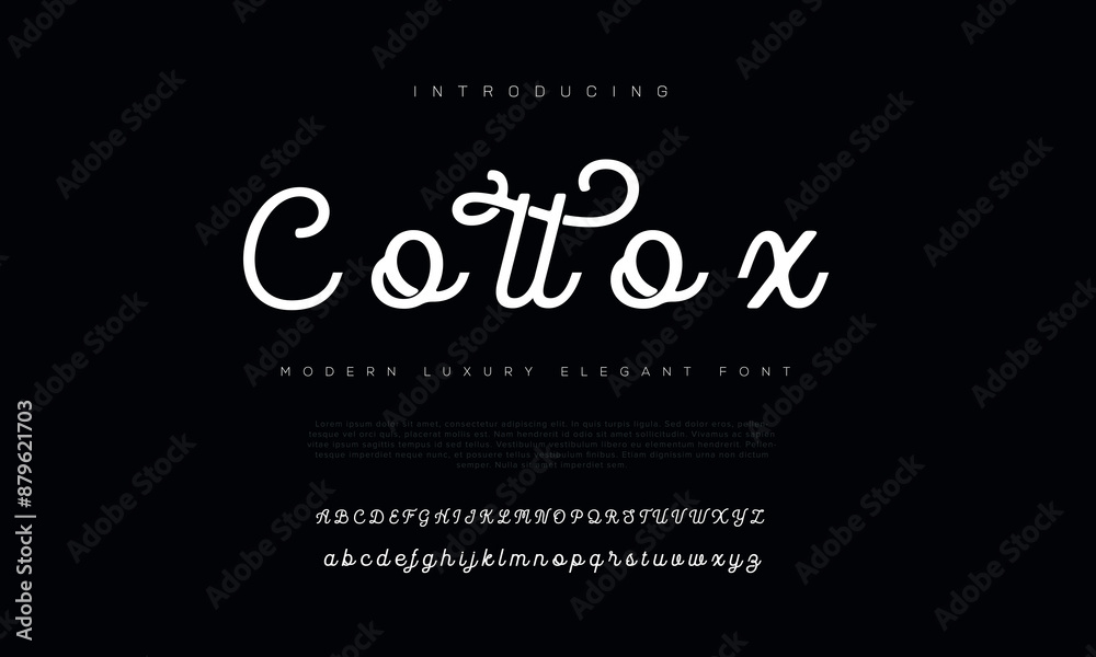 Cottox modern minimal abstract alphabet fonts. typography electronic, movie, digital, music Cottox modern minimal abstract alphabet fonts. typography electronic, movie, digital, music