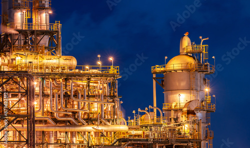 refinery chemical petrochemical plant with cracking furnace for petroleum energy and chemical industry business for chemical product marketing photo