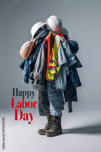 Obraz na płótnie labor day greeting card w salonie