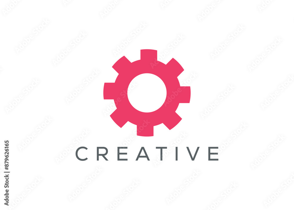 Minimal and professional abstract Gear setting logo design template Minimal and professional abstract Gear setting logo design template
