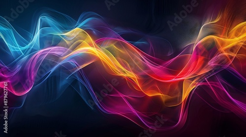 Abstract Waves of Light and Color © Lisa_Art