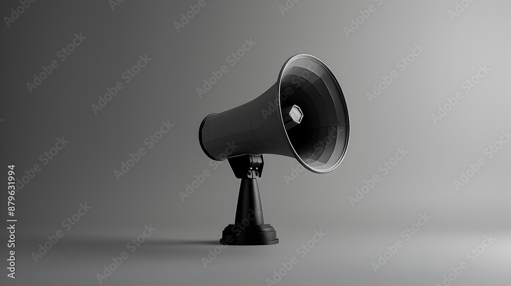Origami Megaphone Announcement in Monochrome Minimalist Theme Origami Megaphone Announcement in Monochrome Minimalist Theme