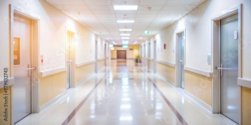 blurred background, a picture of a long empty corridor.
