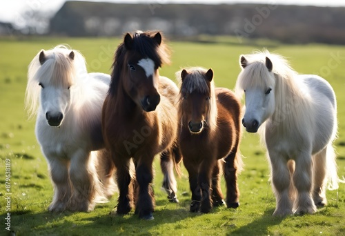 Ponies in a field