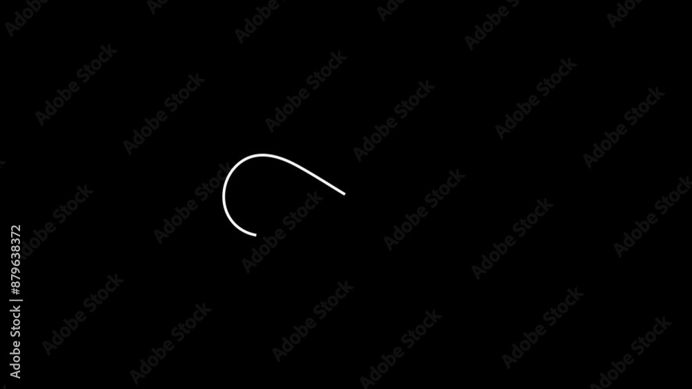 Animation of Infinity Symbol on Black background. Simple Animation sign outline Forever or infinity. reset restart refocus