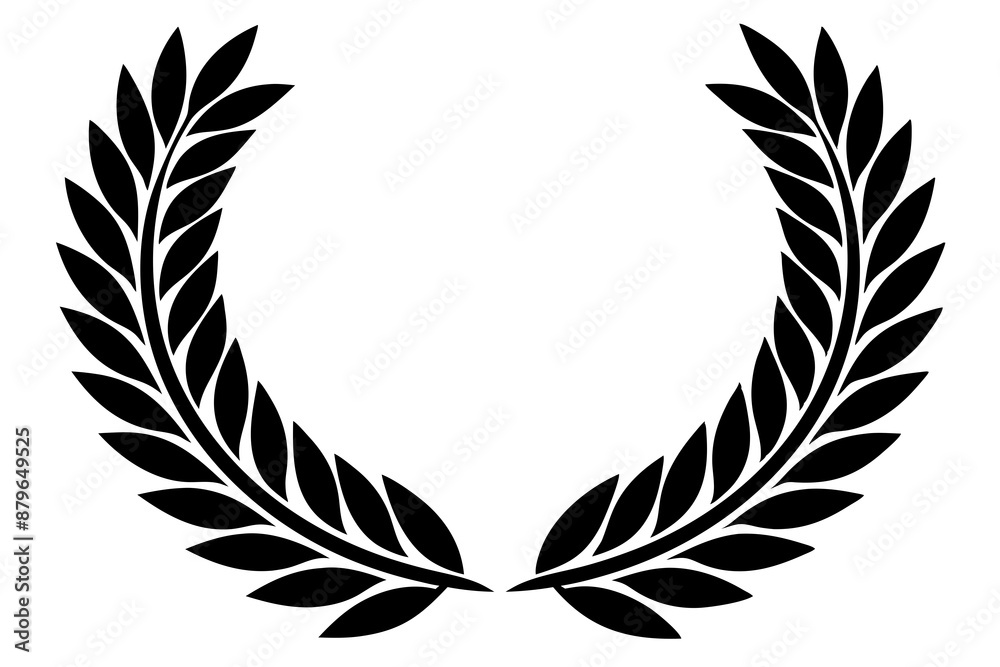 laurel-wreath silhouette vector illustration laurel-wreath silhouette vector illustration