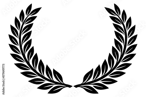 laurel-wreath silhouette vector illustration