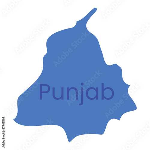 Punjab State Map Vector Icon. India Punjab Province State icon. Punjab Map