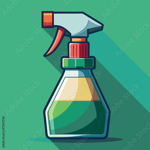 Isolated cleaning spray bottle sticker design
