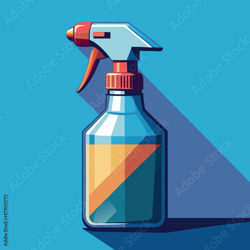Isolated cleaning spray bottle sticker design
