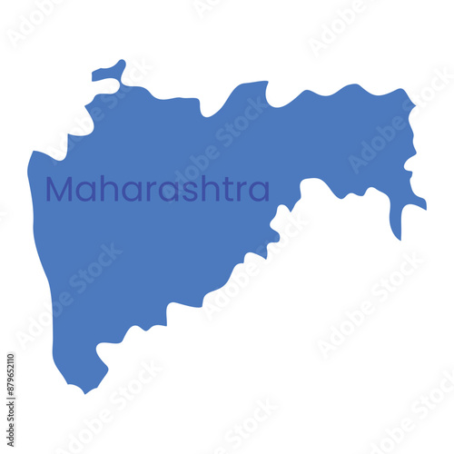 Maharashtra State Map Vector Icon. India Maharashtra Province State icon. Maharashtra Map