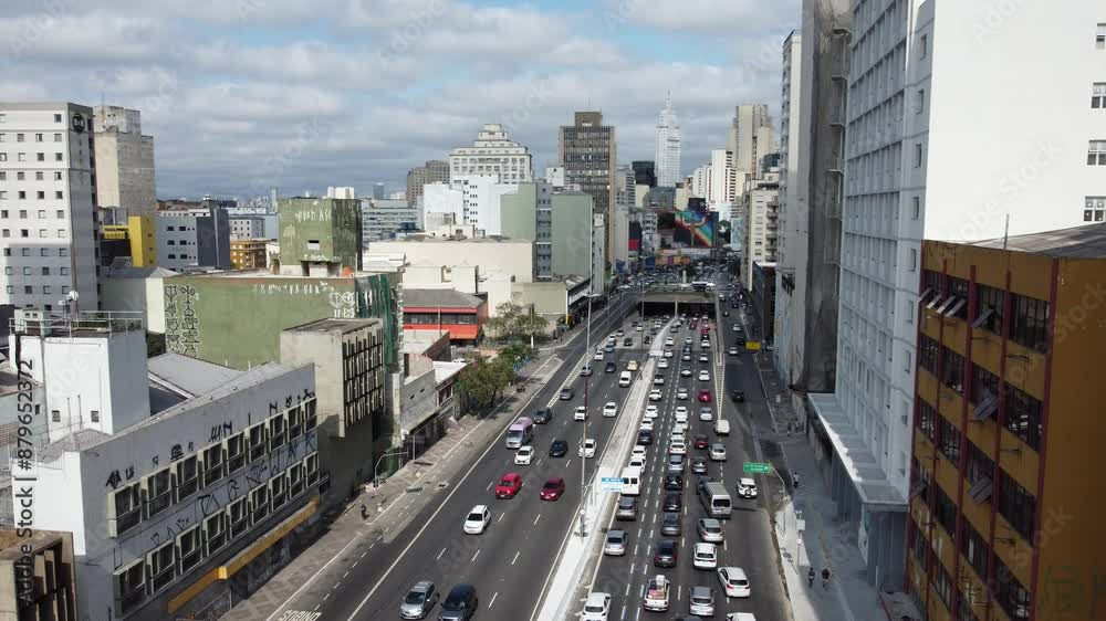 Av. Prestes Maia na cidade de São Paulo, SP, Brasil Av. Prestes Maia na cidade de São Paulo, SP, Brasil