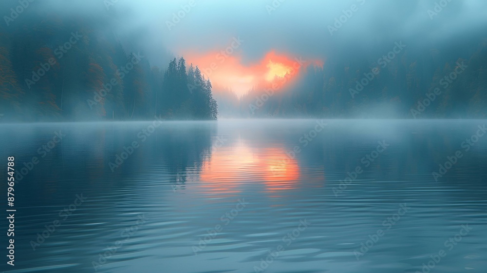 a body of water with trees in the background. a body of water with trees in the background.