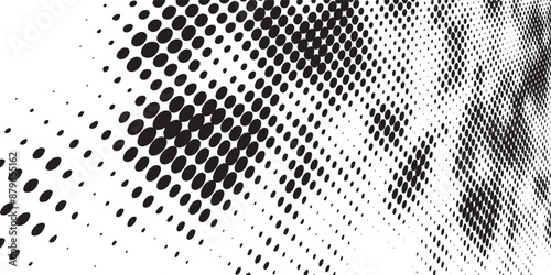 Abstract grunge grid polka dot halftone background pattern. Spotted black and white line illustration. Textures. modern