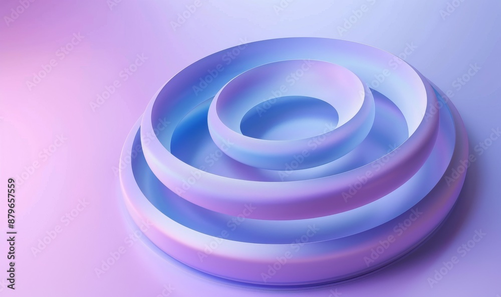 Abstract 3D Circle Shapes with Pastel Color Gradient Abstract 3D Circle Shapes with Pastel Color Gradient