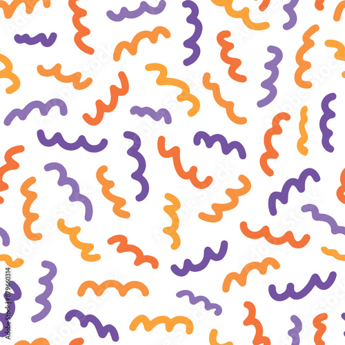random strokes seamless pattern, hand drawn wavy lines for packaging, scrapbooking, stationary, wallpaper, prints, wrapping paper, etc. EPS 10