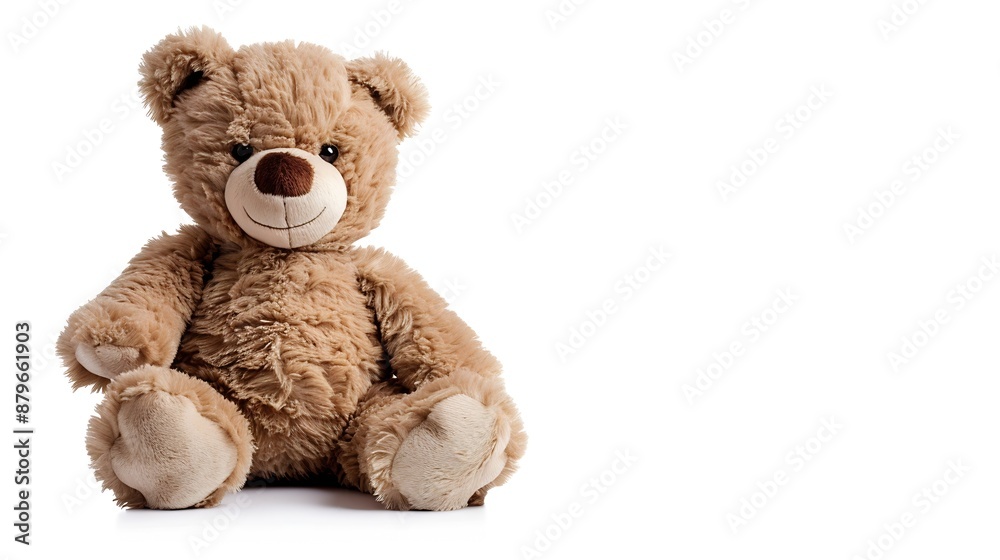 Cute teddy bear isolated on white background : Generative AI Cute teddy bear isolated on white background : Generative AI