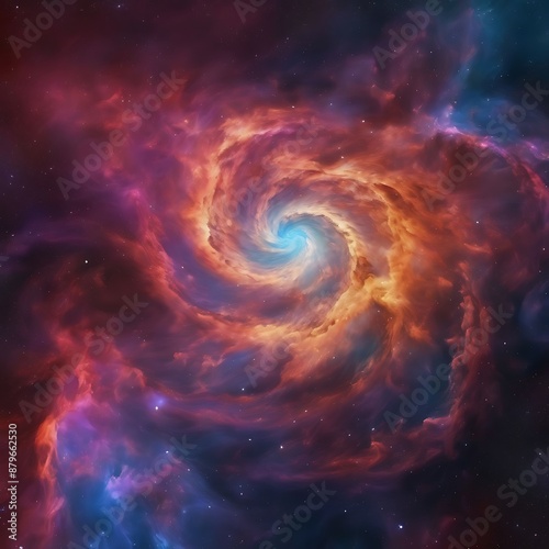 A breathtaking cosmic nebula swirls in vivid colors, creating an ideal abstract and wallpaper background, aiming to be a best-seller