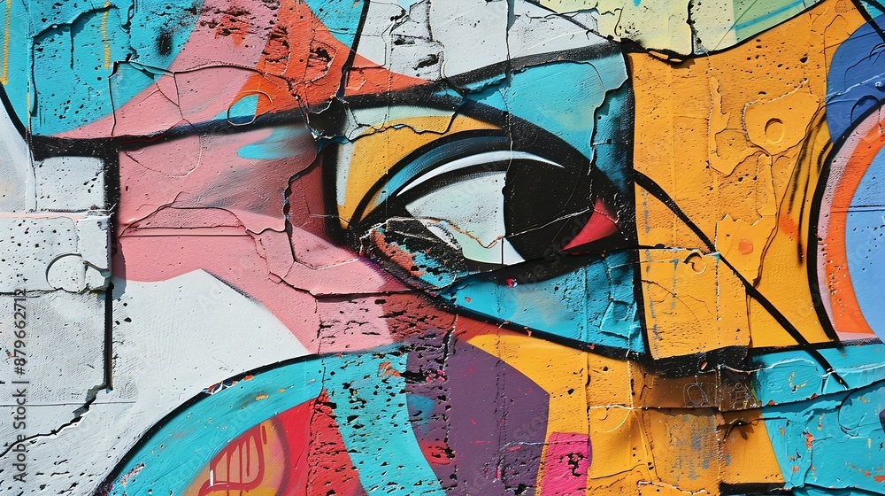 Graffiti detail Street art : Generative AI Graffiti detail Street art : Generative AI