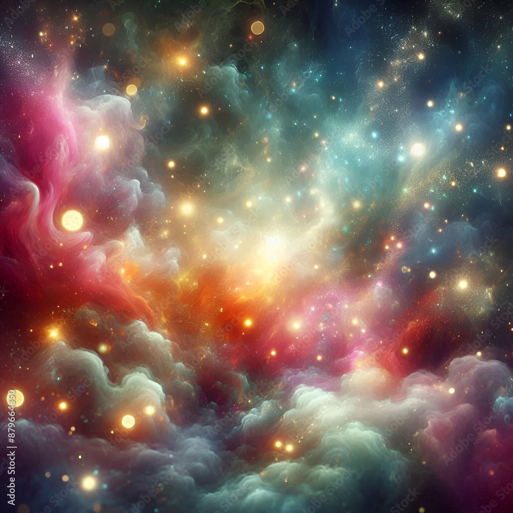 Obraz premium Magic glow lights abstract background template