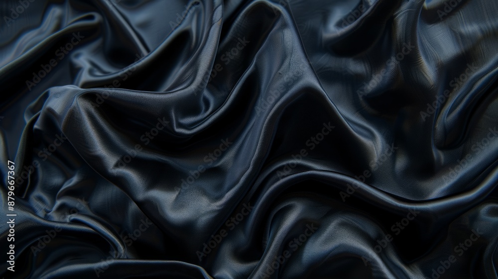 Obraz premium Black silk material texture
