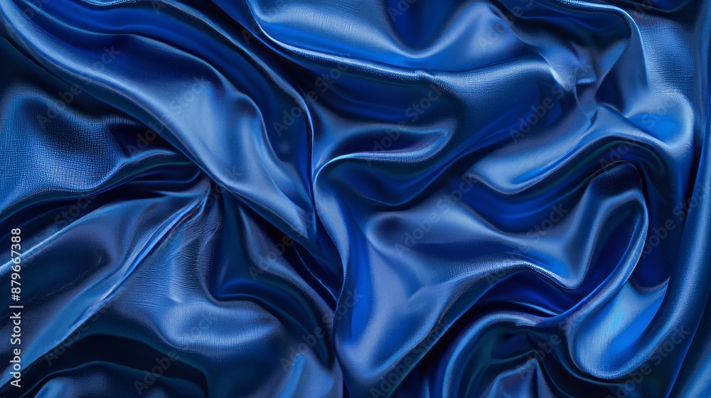 Obraz premium A dark blue silk background