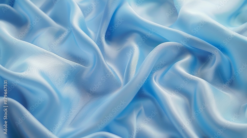 A blue silk material texture A blue silk material texture