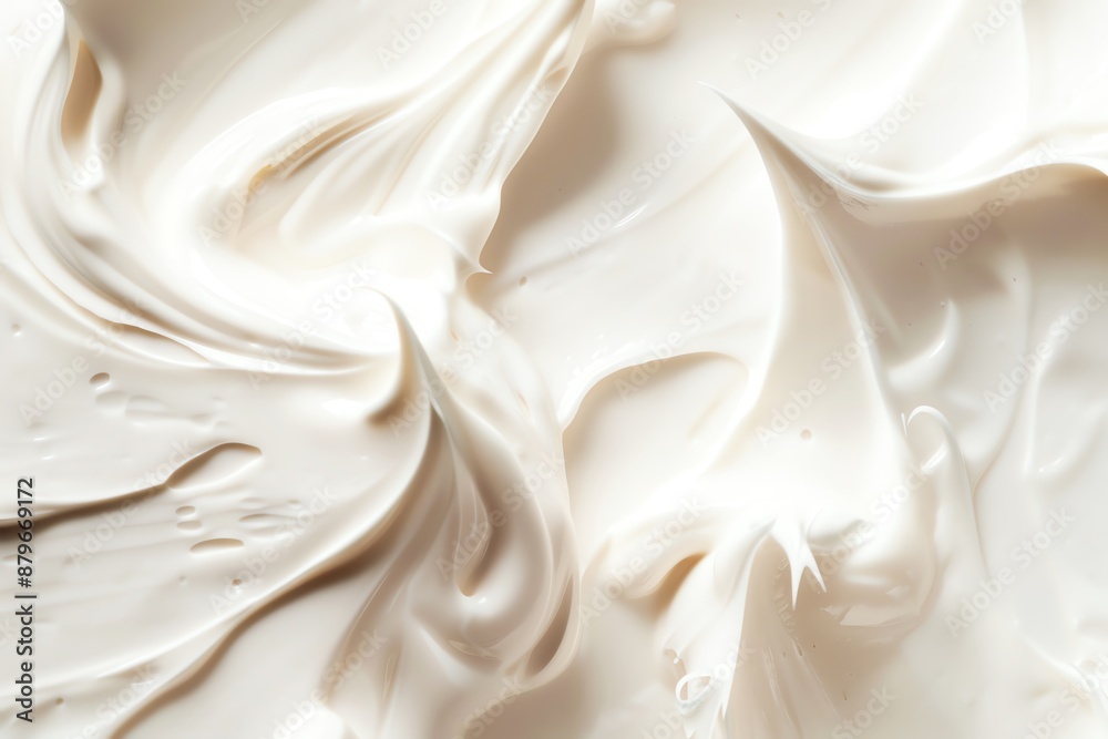 Close-up of smooth, creamy white texture, perfect for backgrounds or cosmetic applications. Abstract shapes and soft swirls convey a luxurious feel. Close-up of smooth, creamy white texture, perfect for backgrounds or cosmetic applications. Abstract shapes and soft swirls convey a luxurious feel.