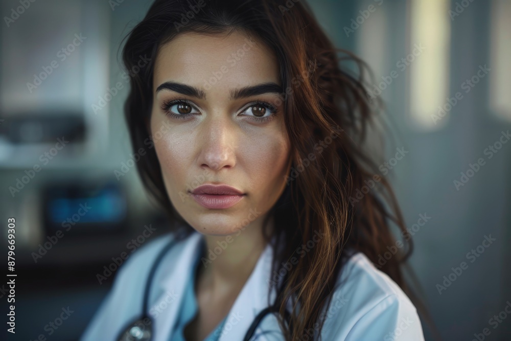 A professional doctor with a stethoscope around her neck, wearing a crisp white lab coat, exuding confidence and expertise. Her gentle smile conveys a sense of care and compassion. A professional doctor with a stethoscope around her neck, wearing a crisp white lab coat, exuding confidence and expertise. Her gentle smile conveys a sense of care and compassion.