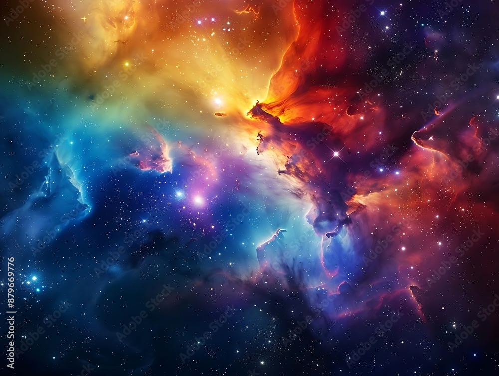 Cosmic Nebula Illustration - A Starry Night Sky Cosmic Nebula Illustration - A Starry Night Sky