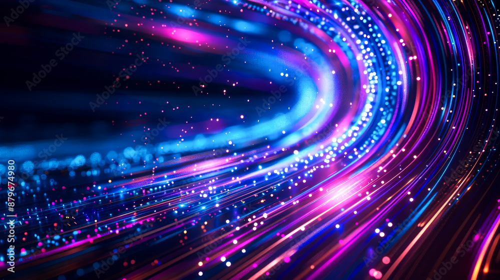 Obraz premium background digital light speed for high speed of internet