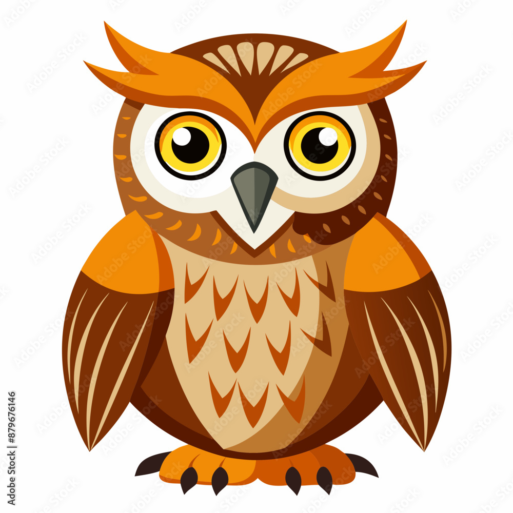Naklejka premium owl vector and illustration