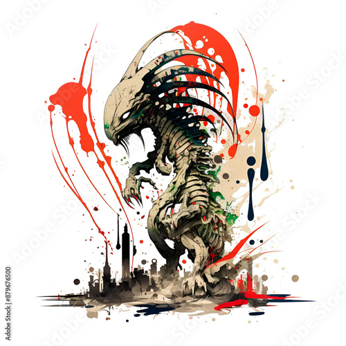 An alien design in okami style