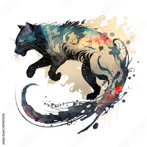 A panther design in okami style
