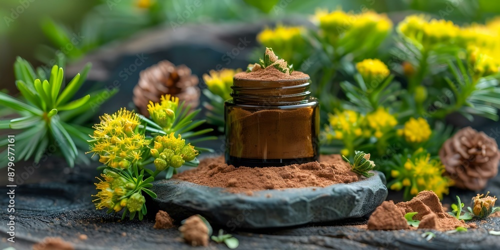Rhodiola Rosea A Natural Supplement for Stress Relief and Energy Boost. Concept Stress Relief, Energy Boost, Rhodiola Rosea, Natural Supplement, Wellness Rhodiola Rosea A Natural Supplement for Stress Relief and Energy Boost. Concept Stress Relief, Energy Boost, Rhodiola Rosea, Natural Supplement, Wellness