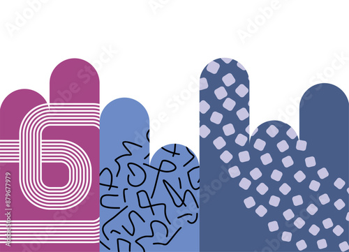 IModern abstract vector pattern. Transition between colors. Modern vector background with abstract patterns. For separate design. 