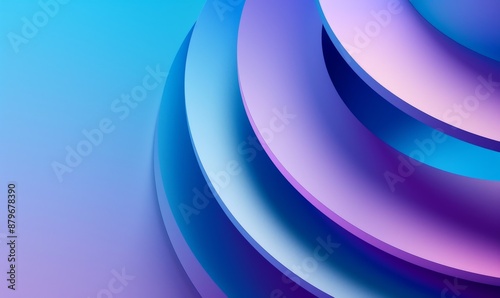 Abstract Blue and Purple Circular Shapes