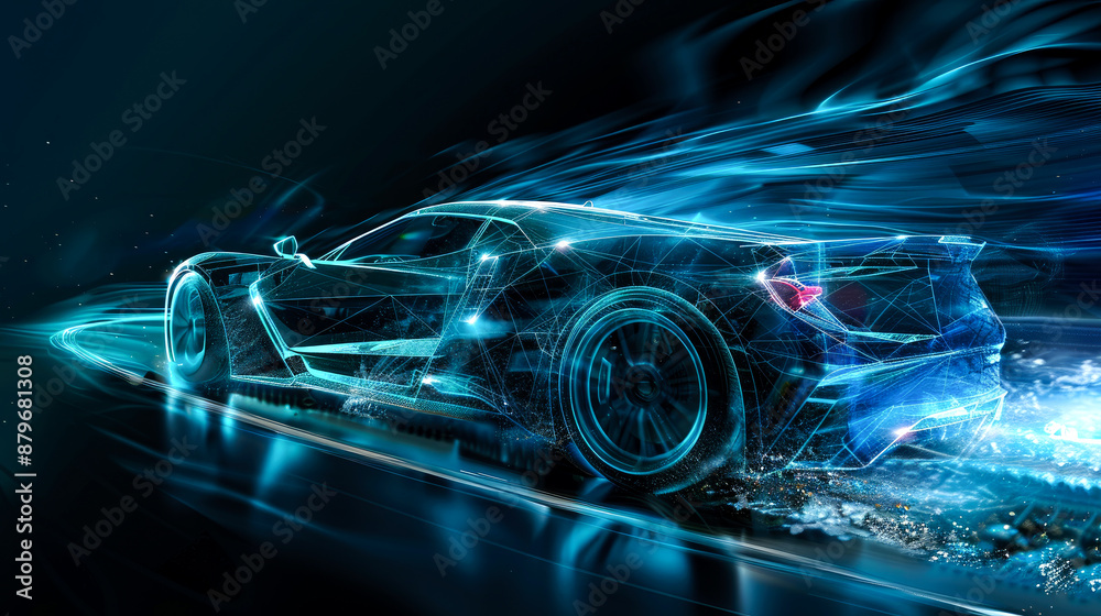 Fototapeta premium background digital transparent of car