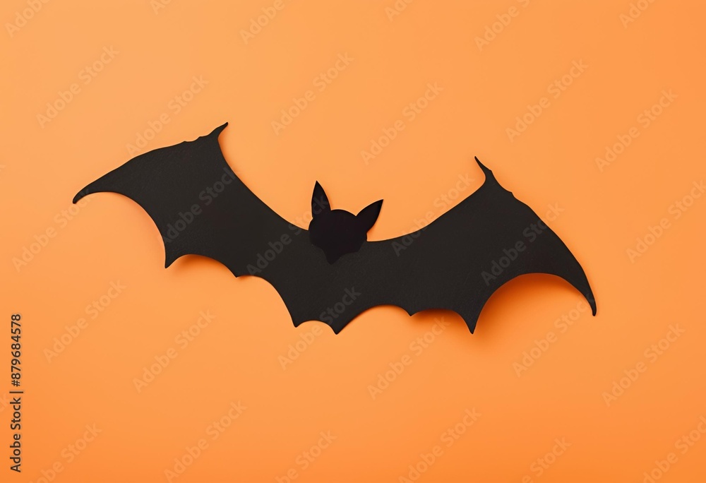 halloween bat on orange background halloween bat on orange background